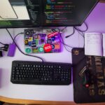 flatlay photography of desktop